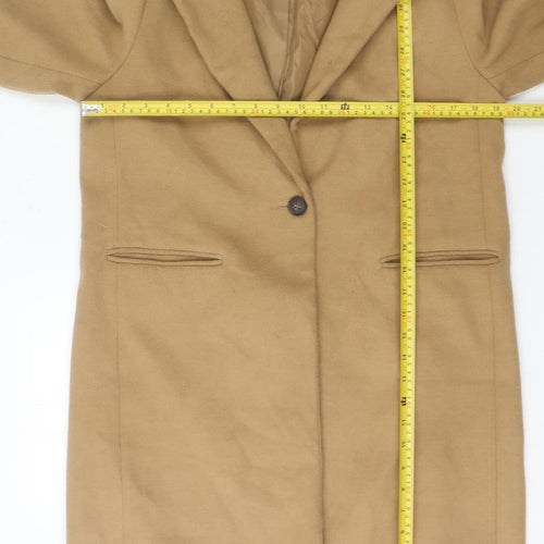 New Look Women's Beige Mid-Length Coat, Size 12, Classic Style
