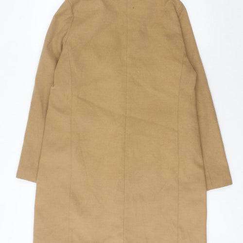 New Look Women's Beige Mid-Length Coat, Size 12, Classic Style
