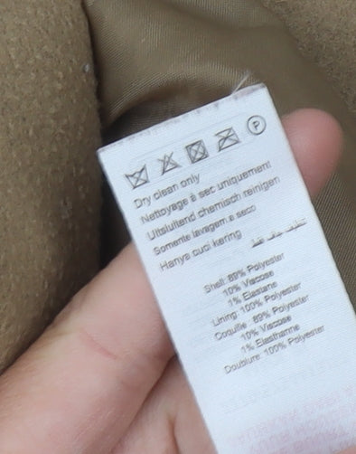 New Look Women's Beige Mid-Length Coat, Size 12, Classic Style