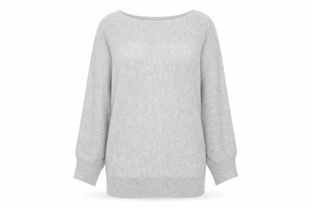 Front view of 89th & Madison Women's Grey jumper M