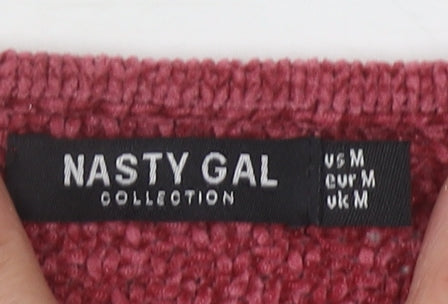 Nasty Gal Women's Red Pullover Jumper M