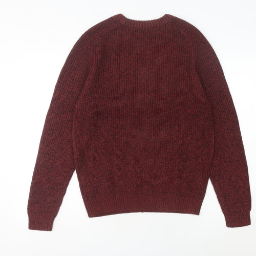 Primark Men’s Red Cable-Knit Pullover Jumper, Size S