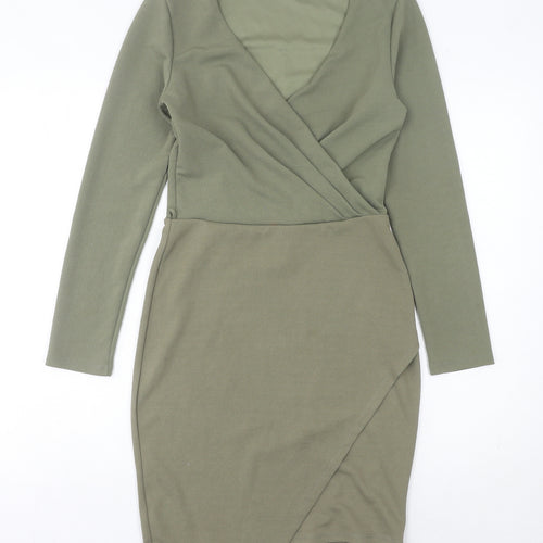 Miss Selfridge Women’s Green Wrap Dress Size 10