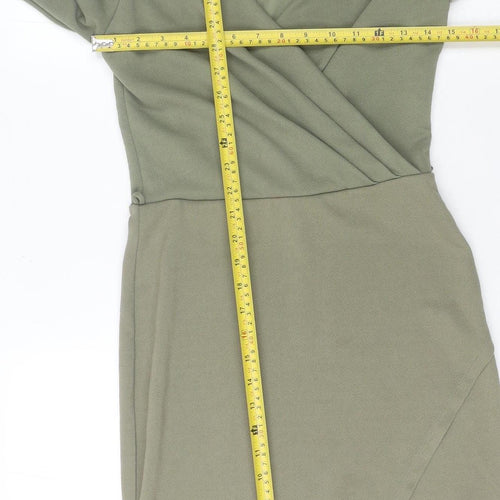 Miss Selfridge Women’s Green Wrap Dress Size 10