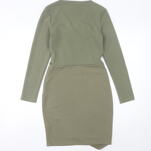 Miss Selfridge Women’s Green Wrap Dress Size 10