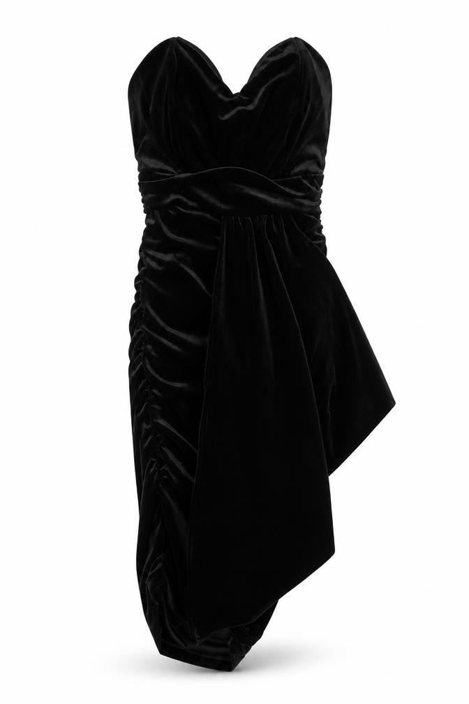 Front view of From The Offset Women's Black Strapless Dress -, size 6
