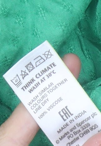 Marks and Spencer Women's Green Top Size 10