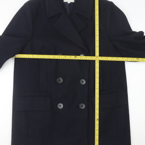 Next Women's Black Wool Pea Coat Size 16