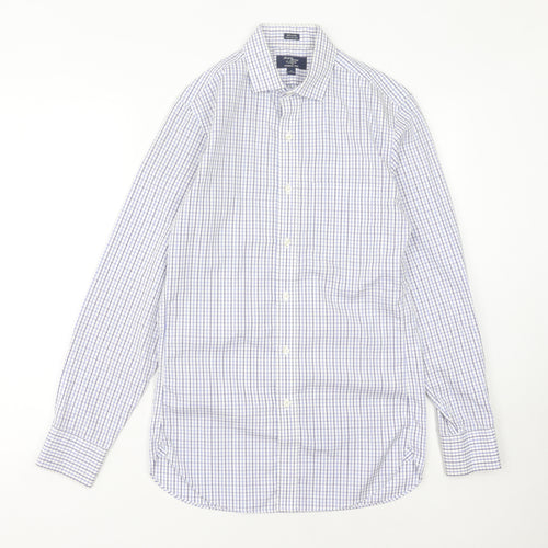 J.Crew Men's Blue Check Button-Up Shirt - XS