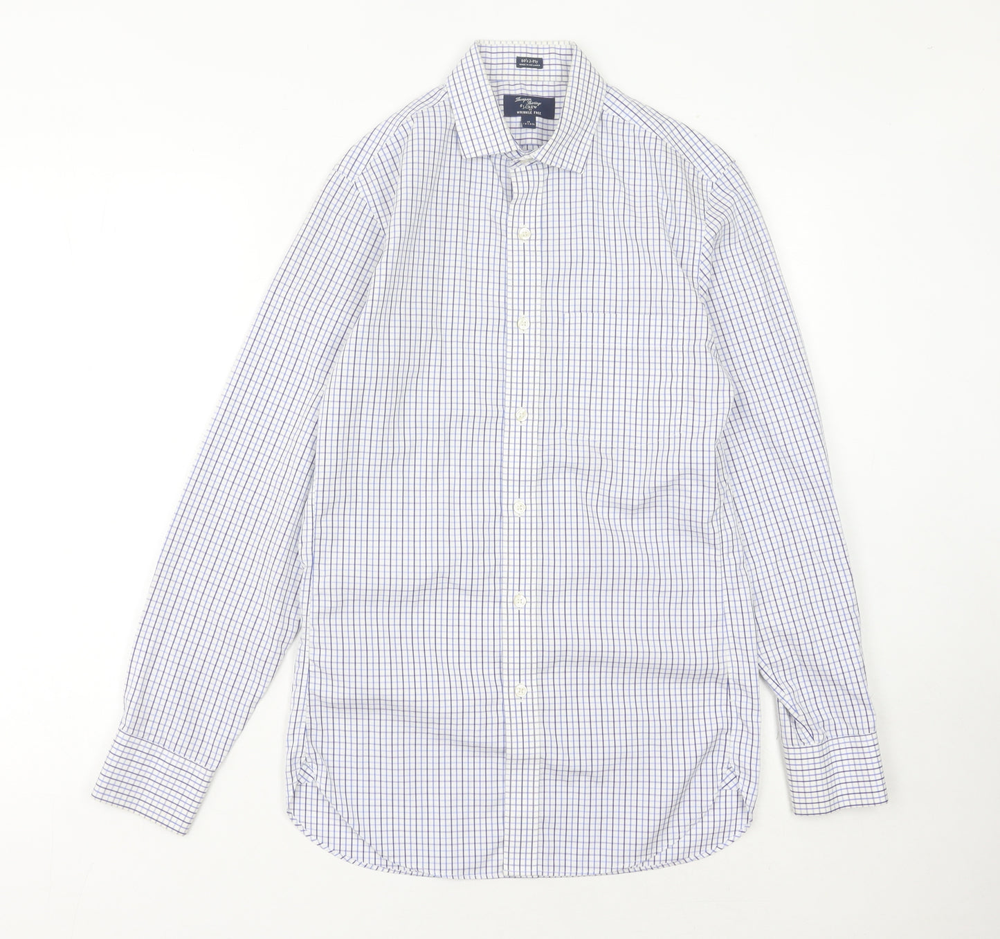 J.Crew Men's Blue Check Button-Up Shirt - XS
