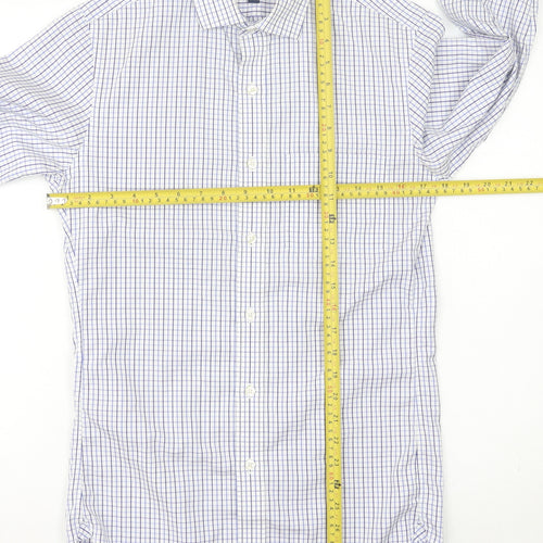 J.Crew Men's Blue Check Button-Up Shirt - XS