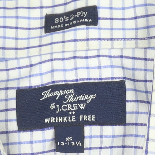 J.Crew Men's Blue Check Button-Up Shirt - XS