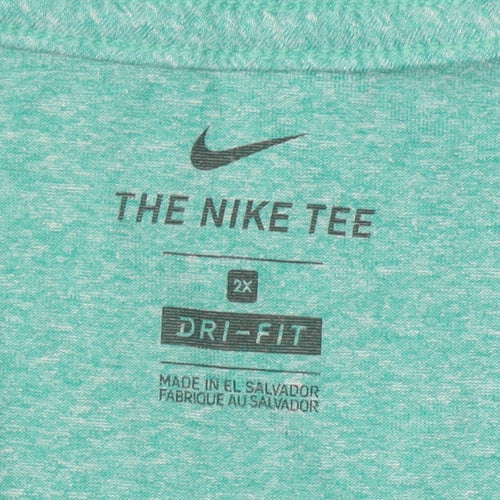 Nike Men's Green Crew Neck 2XL Regular Fit T-Shirt