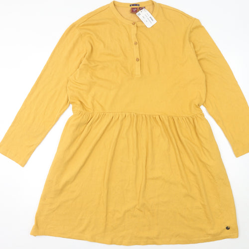 Superdry Yellow Women's Shirt Dress Size 16