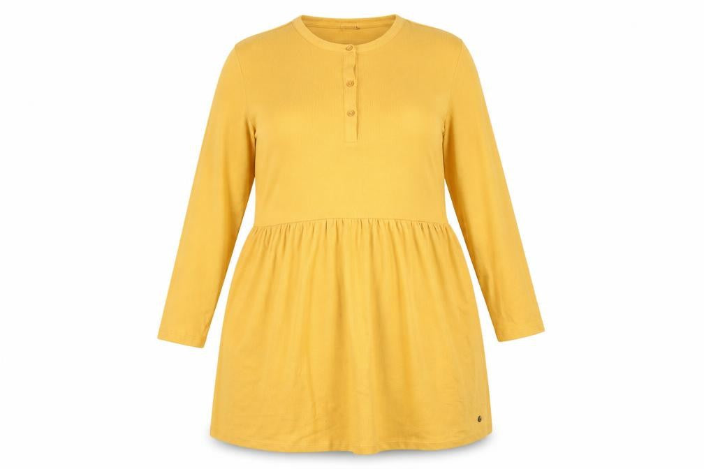 Front view of Superdry Yellow Women's Shirt Dress, size 16