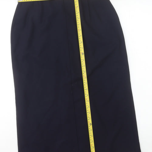 Jaeger Women’s Black Midi Wool Pencil Skirt Size 12