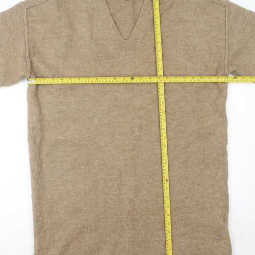 Superdry Women's Beige V-Neck Knit Dress Size 14