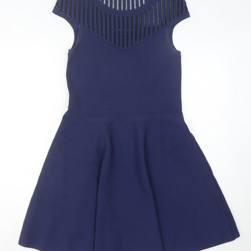 French Connection Women's Blue A-Line Dress 12