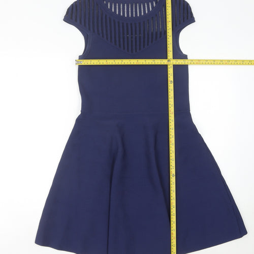 French Connection Women's Blue A-Line Dress 12
