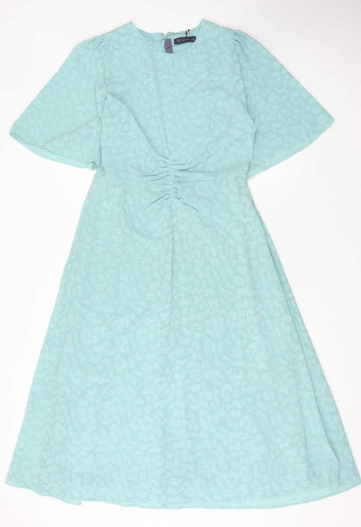 Marks and Spencer Women's Blue A-Line Midi Dress 14