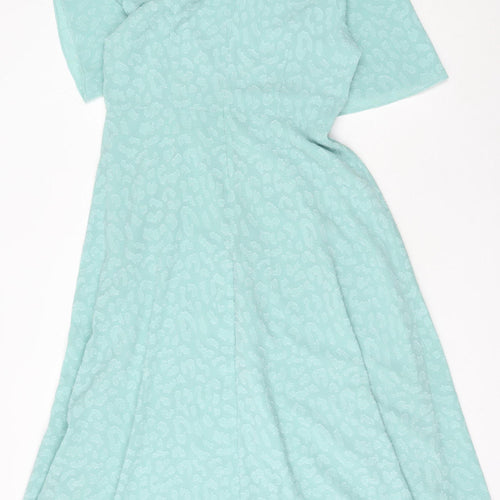 Marks and Spencer Green Ruched Dress, Size 14