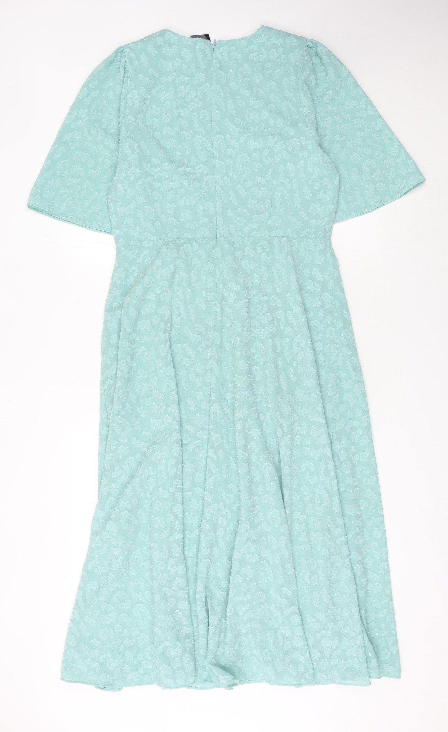 Marks and Spencer Midi Green Dress - Women's Size 14