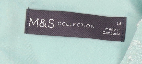 Marks and Spencer Women's Blue Animal Print Dress