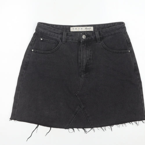 Denim Co Women's Black A-Line Denim Skirt, Size 12