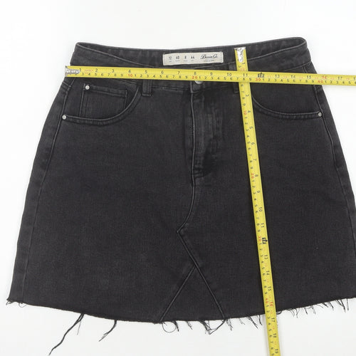 Denim Co Women's Black A-Line Denim Skirt, Size 12