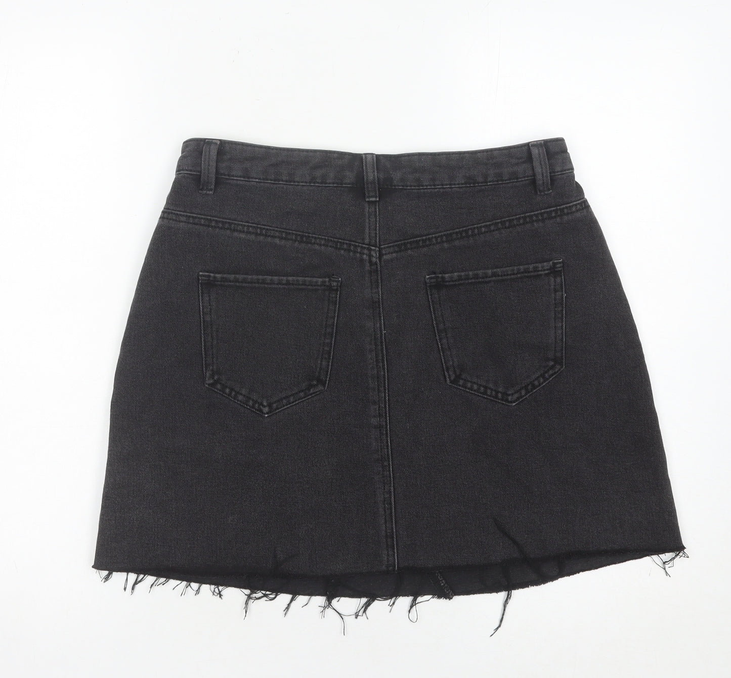 Denim Co Women's Black A-Line Denim Skirt, Size 12