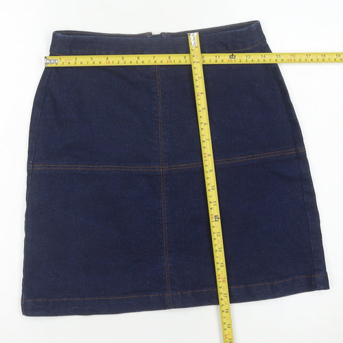 Matalan Women's Blue Denim Knee Length Pencil Skirt