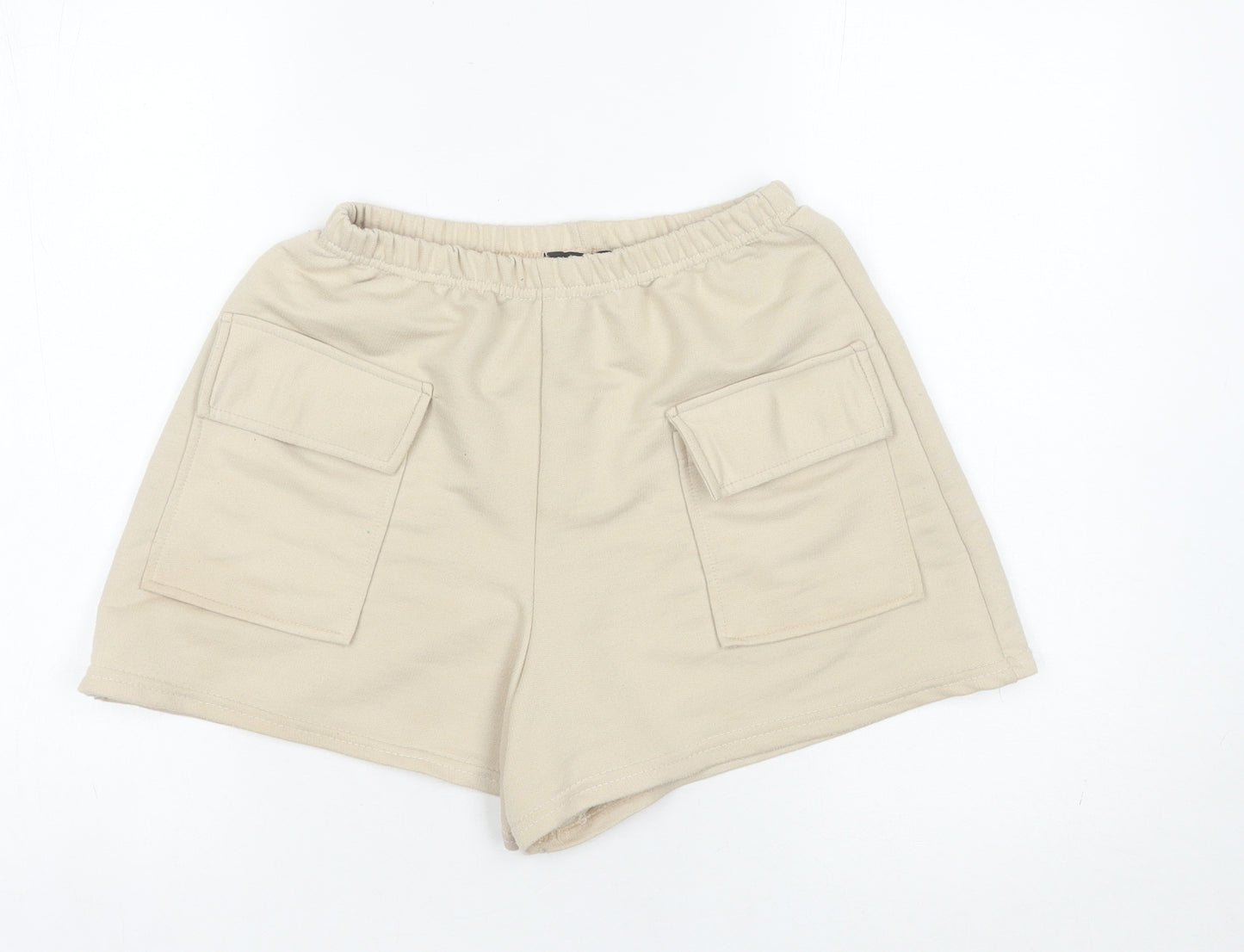 PrettyLittleThing Women's Beige Cargo Shorts Size 8
