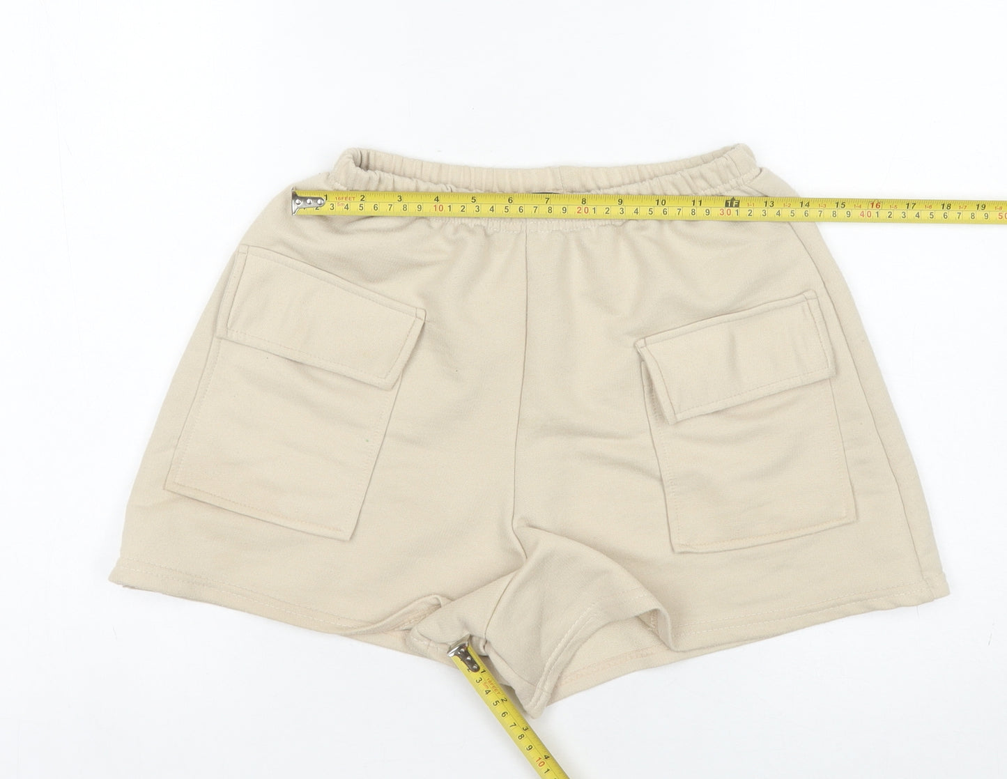 PrettyLittleThing Women's Beige Cargo Shorts Size 8