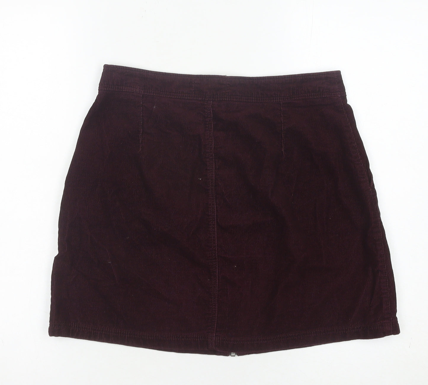 New Look Women's Purple Cotton Corduroy Skirt - Size 10