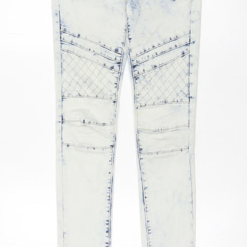 Lexxury Womens Blue White Skinny Jeans S