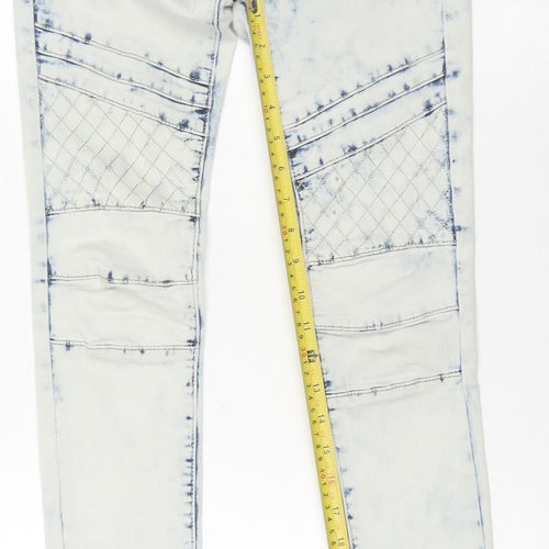Lexxury Womens Blue White Skinny Jeans S