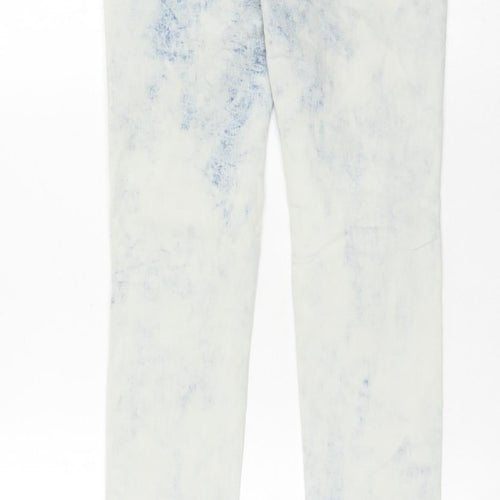 Lexxury Womens Blue White Skinny Jeans S