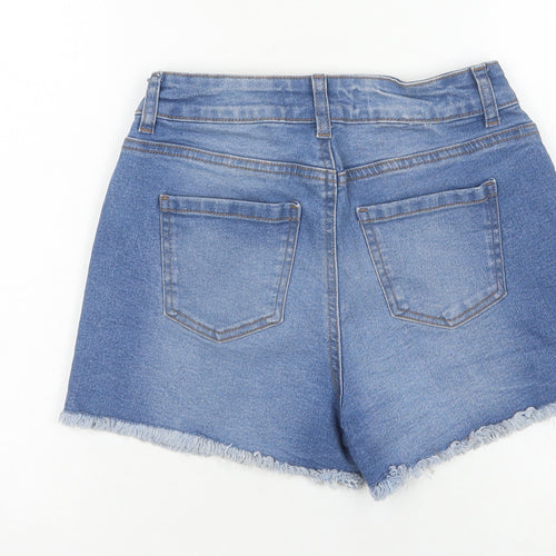 Primark Women's Blue Denim Shorts, Size 6, High Rise