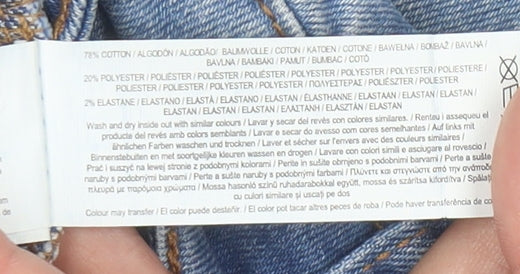 Primark Women's Blue Denim Shorts, Size 6, High Rise