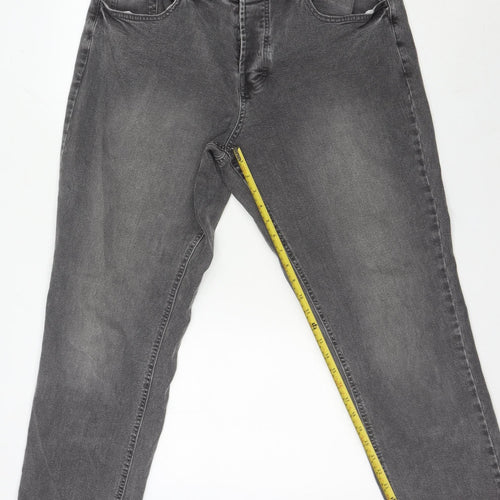 Denim Co. Men’s Grey Straight Fit Jeans Size 36