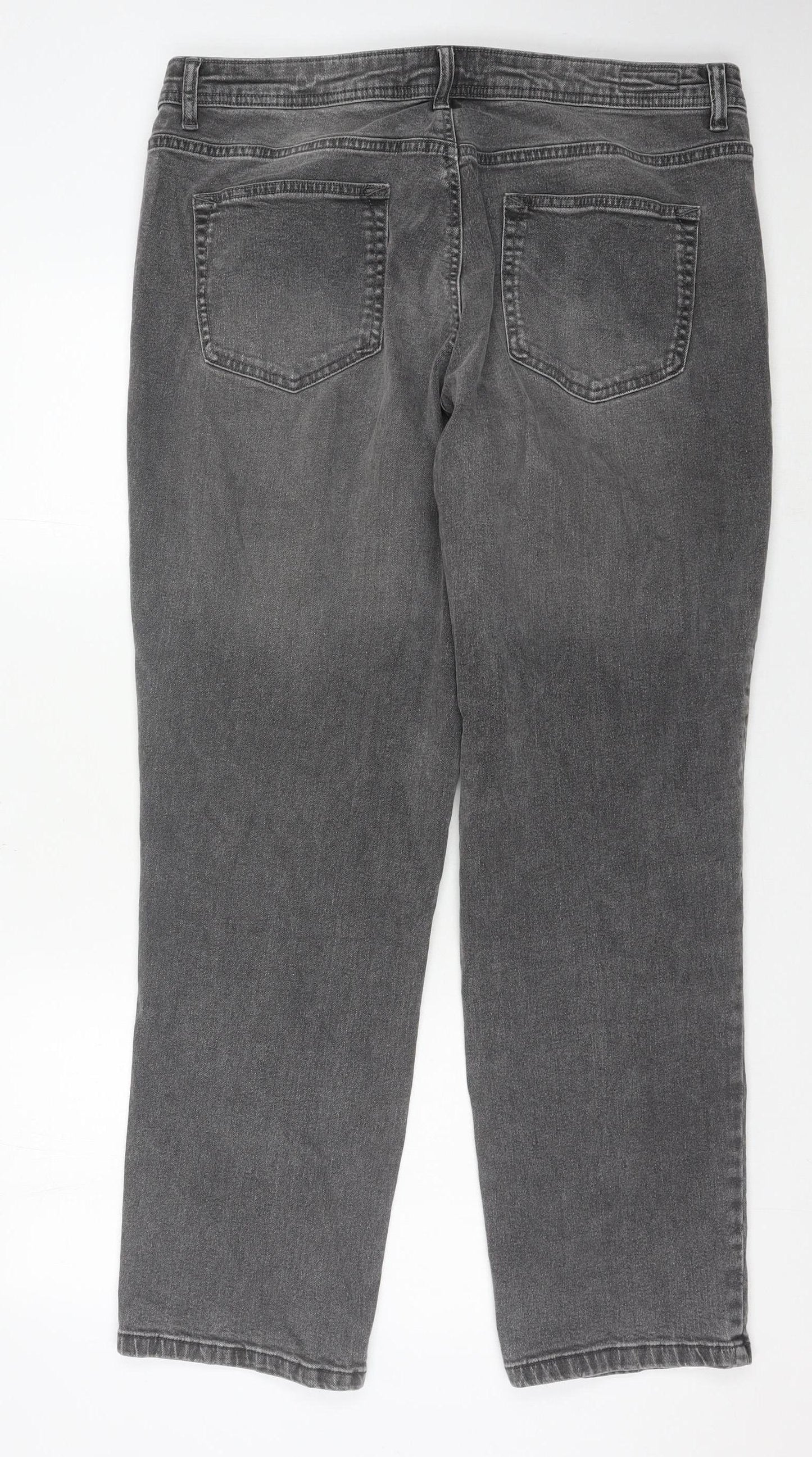 Denim Co. Men’s Grey Straight Fit Jeans Size 36