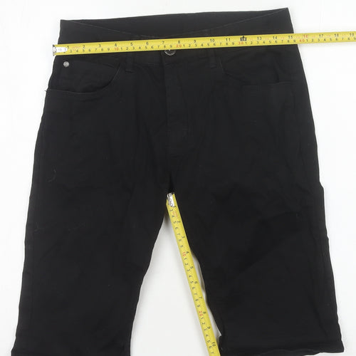 ZEENZO Men's Black 30 Shorts, Casual Cotton Blend