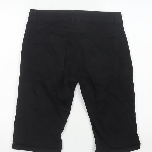 ZEENZO Men's Black 30 Shorts, Casual Cotton Blend