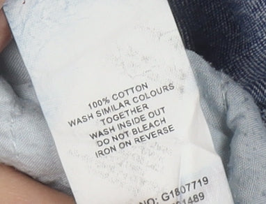 Missguided Women's Blue Wide-Leg Distressed Jeans Size 10