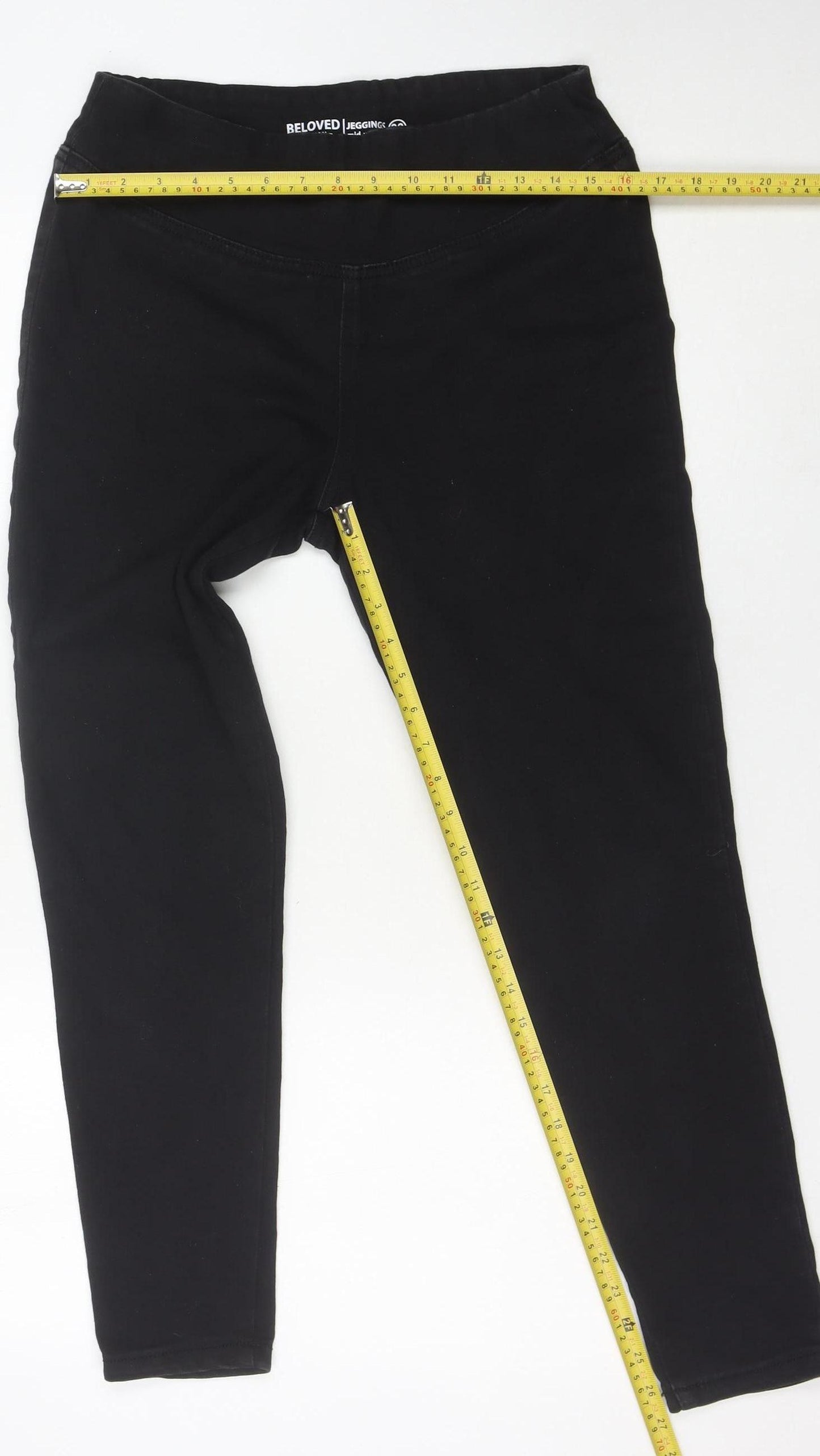 Beloved Women's Black Jeggings Size 10 Mid Waist