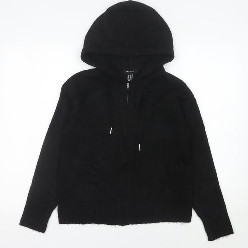 New Look Women's Black Full Zip Hooded Jumper S