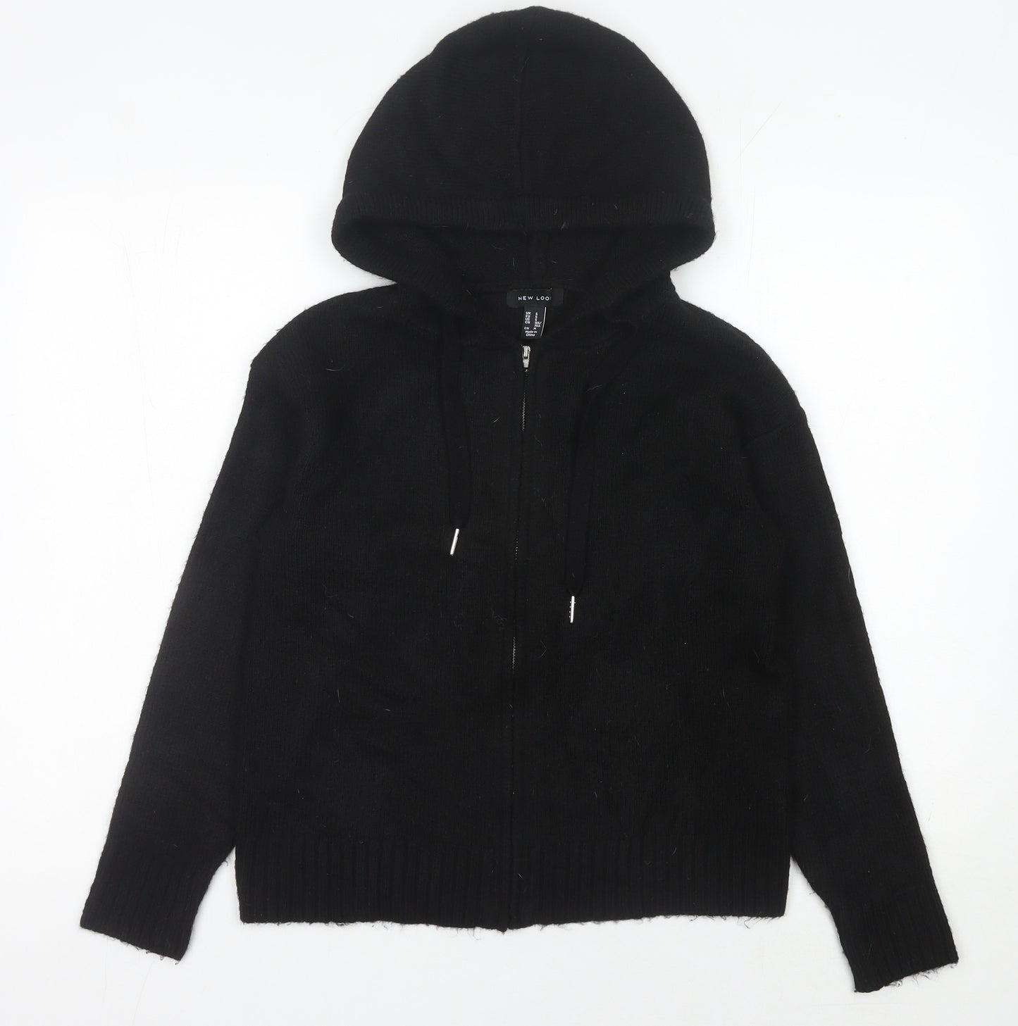 New Look Women's Black Full Zip Hooded Jumper S