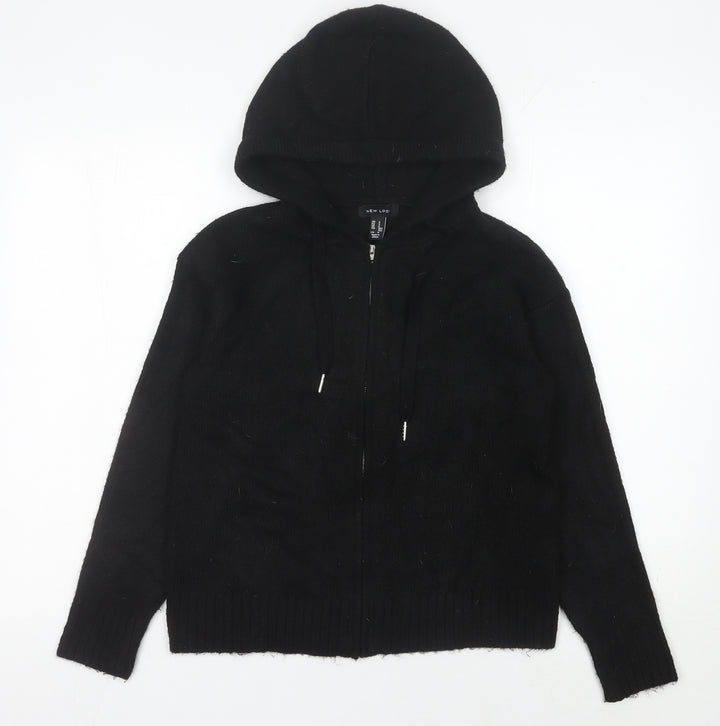 New Look Women's Black Full Zip Hooded Jumper S