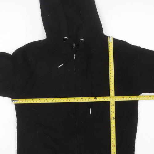 New Look Women's Black Full Zip Hooded Jumper S
