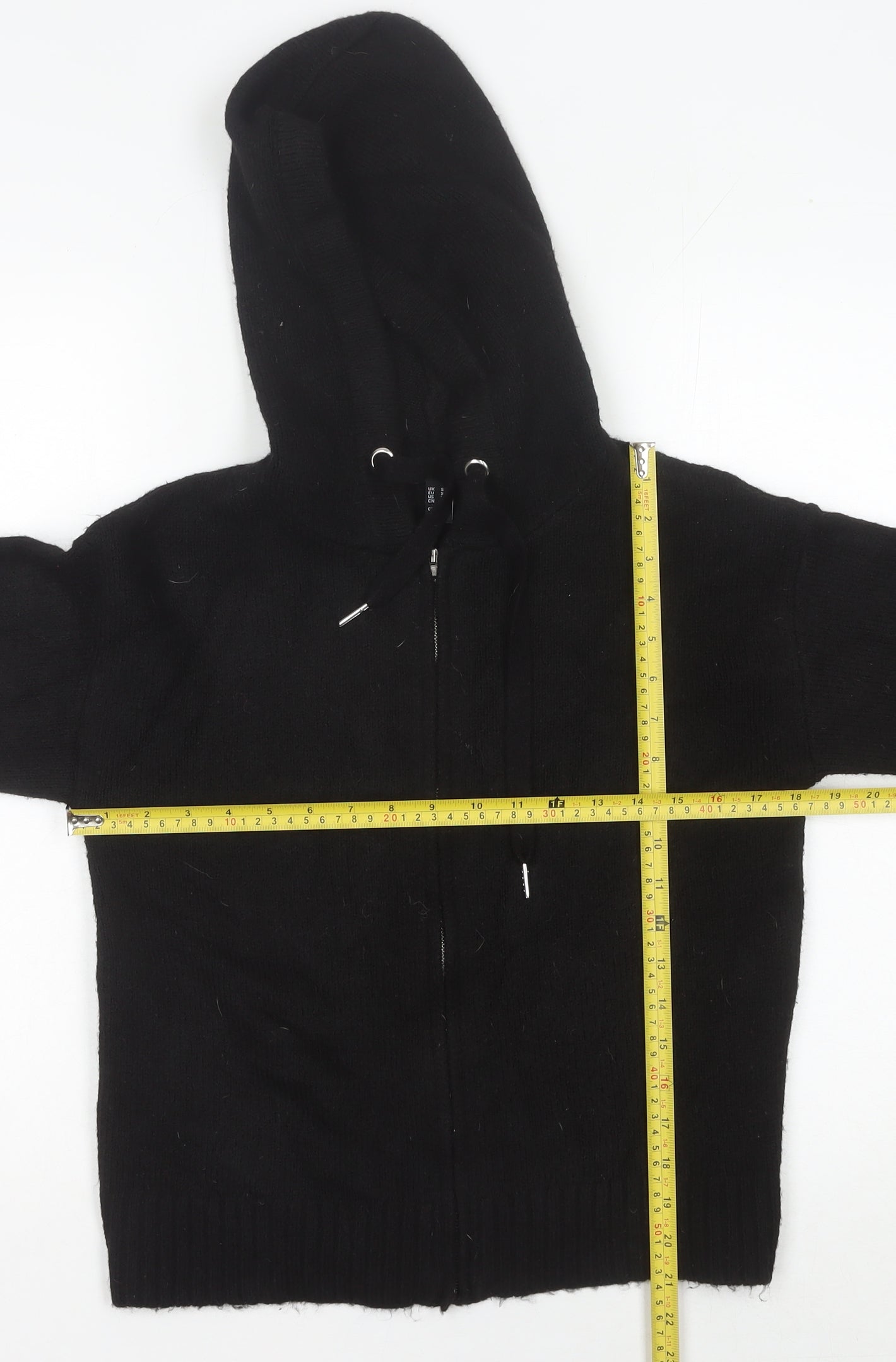 New Look Women's Black Full Zip Hooded Jumper S